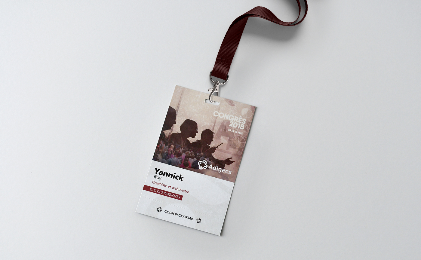 Visuel de l'insigne d'identité utilisé dans le cadre du congrès de l'Adigecs 2018